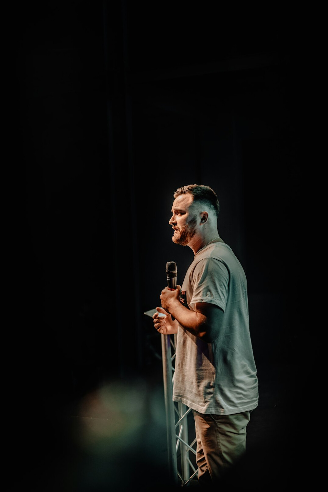 person giving speech